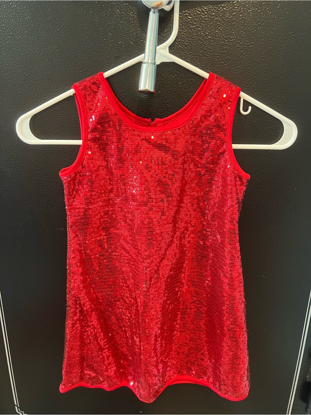 Jona Michelle Red Sequin Tank Dress